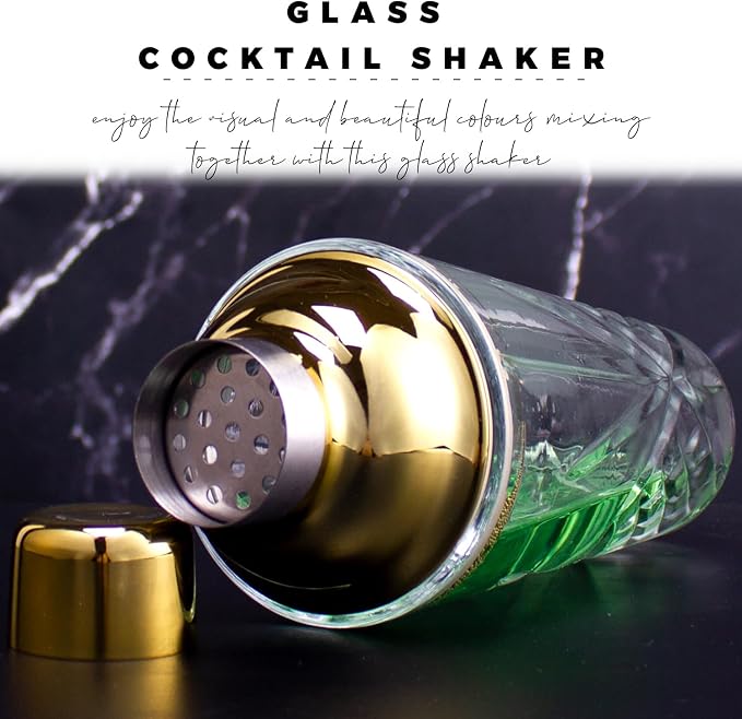 Cocktail Shaker, 14.5 Oz Glass Drink Shakers Cocktail - Image 3
