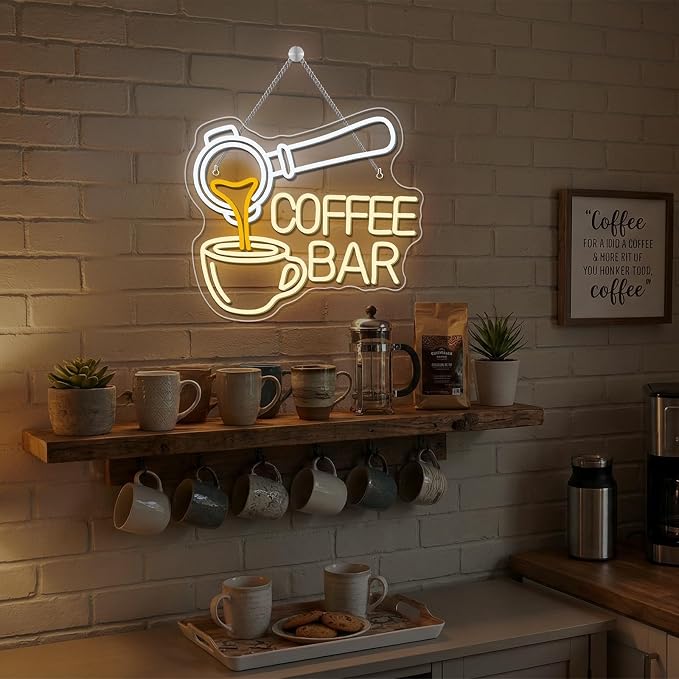 Ineonlife Coffee Bar Neon Sign, Dimmable LED Neon Light Up Sign - Image 6