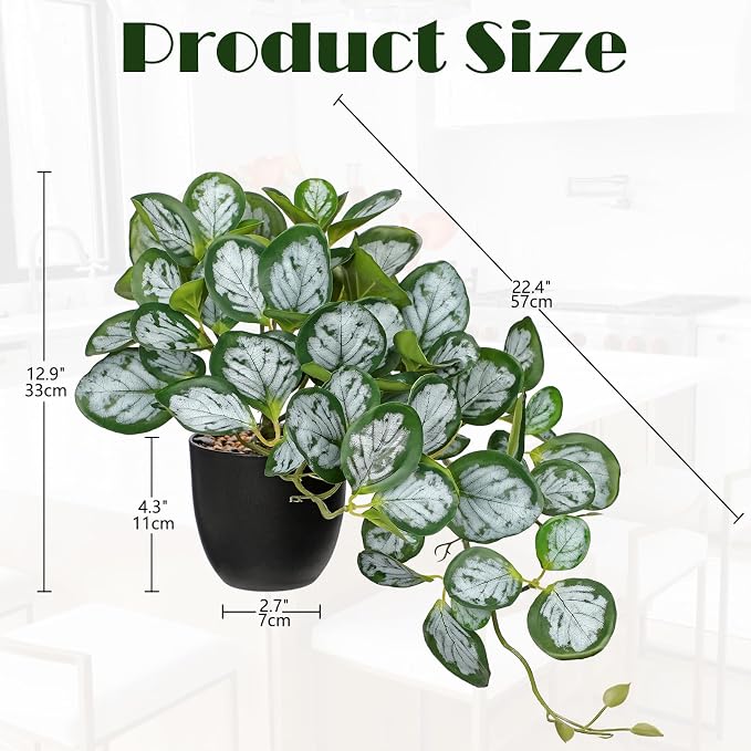 Briful Fake Plants in Black Pot - Image 2