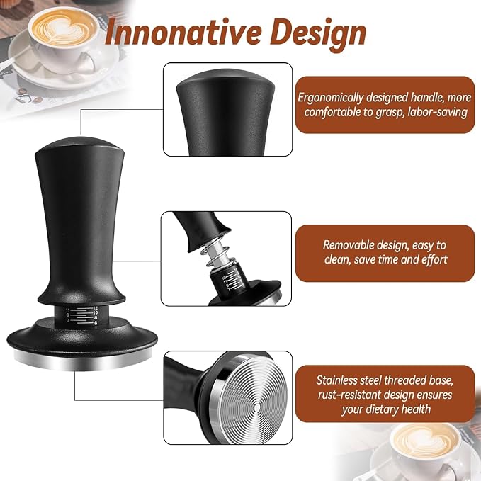 Espresso Tamper Calibrated Spring Loaded Coffee Tamper - Image 4