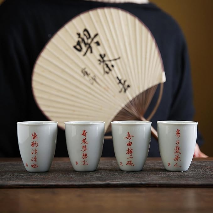 55ml/1.5oz Minimalist Retro Ceramic Fragrance Cup, Poetry And Creative Kung Fu - Image 5