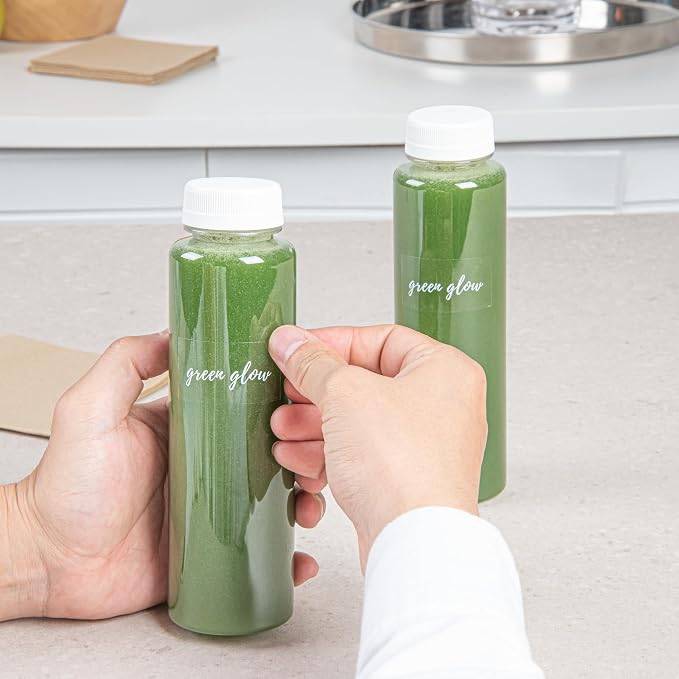 Restaurantware-1.9 x 1 Inch Green Glow Juice Bottle Labels, 100 Self-Adhesive - Image 5