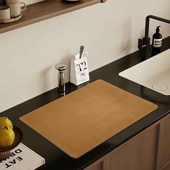 Camel Dish Drying Mat for Kitchen Counter No-slip Rubber Bottom Dish Drying Pad - Image 7