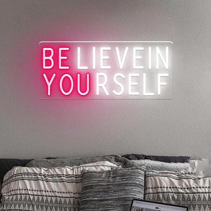 Believe in Yourself Neon Sign, 23 Inch Dimmable LED Neon Light - Image 3