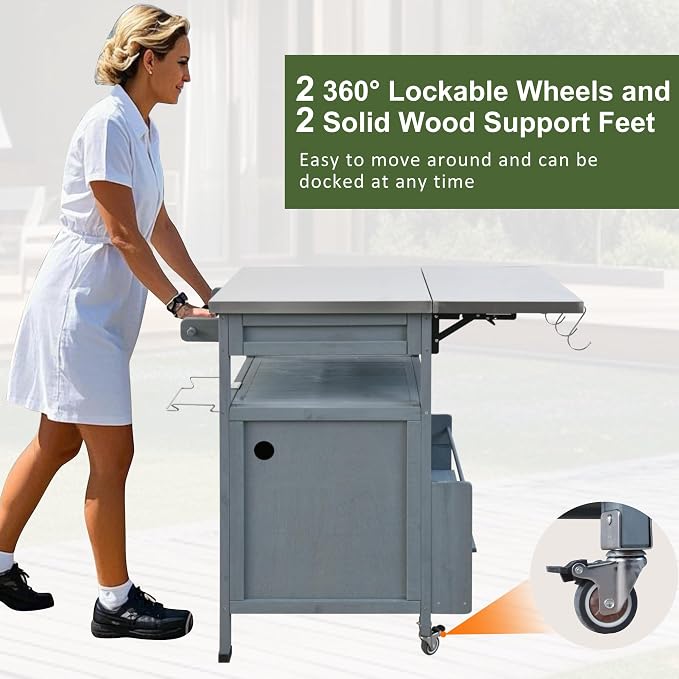 Merax 40.5" Outdoor Kitchen Island - Image 8