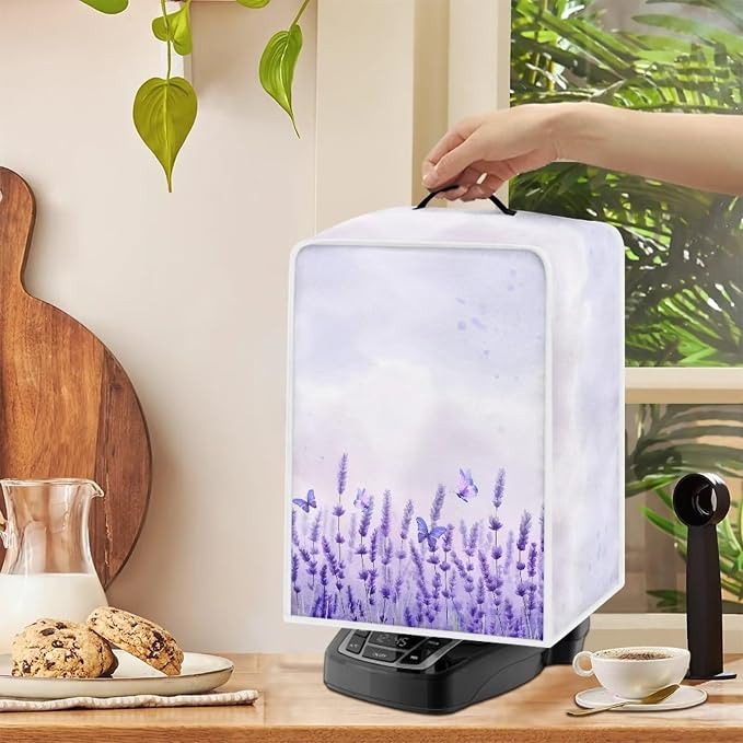 Lavender Coffee Maker Dust Cover Theme Appliance Covers - Image 4