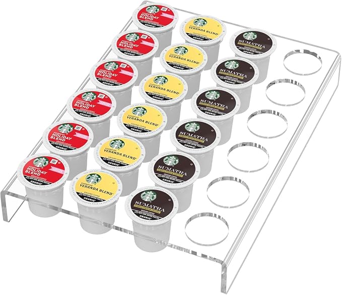 AITEE Acrylic K Cup Drawer Organizer, Hold 24 Coffee Capsules, K Cup Coffee Pod - Image 4