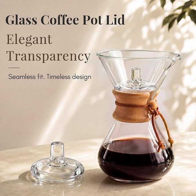 2 Pcs Glass Coffee Pot Lid Compatible - Image 3