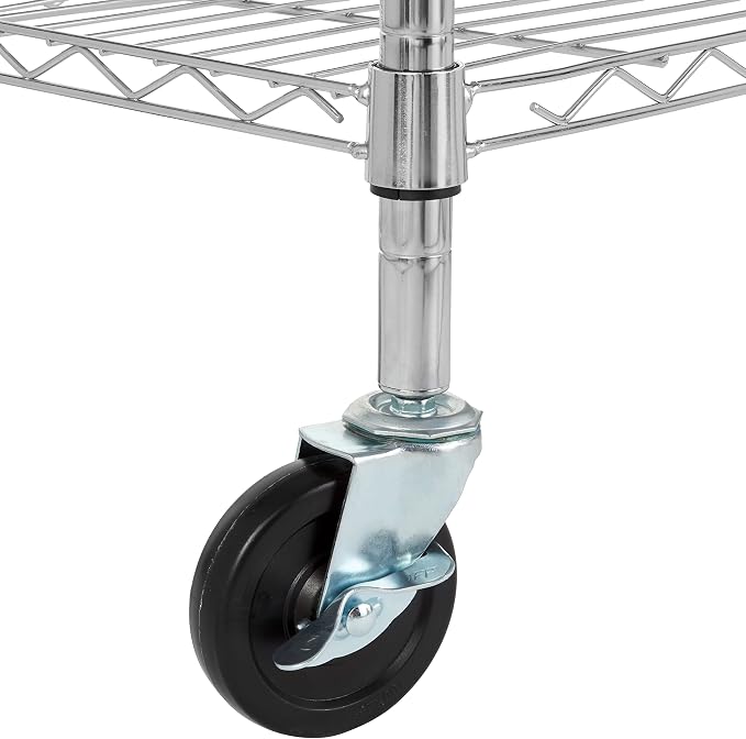 Amazon Basics Portable Kitchen 3-Tier Storage Rack on Caster Wheels - Image 3