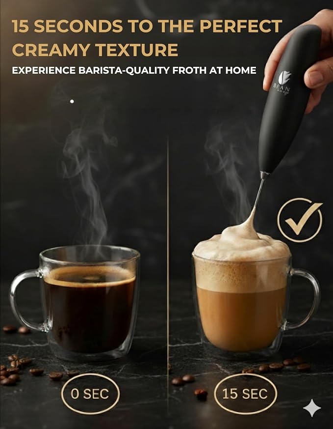 Bean Envy Milk Frother, Coffee Stirrers, Frother Wand, Milk Frother Handheld - Image 3