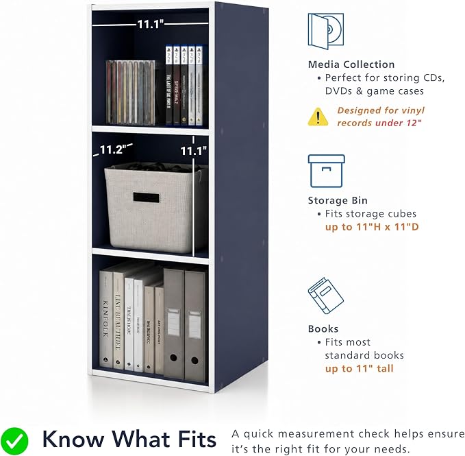 Homes: Inside + Out Apexa 2-Cube Storage Organizer Shelves, Stackable Wood - Image 6