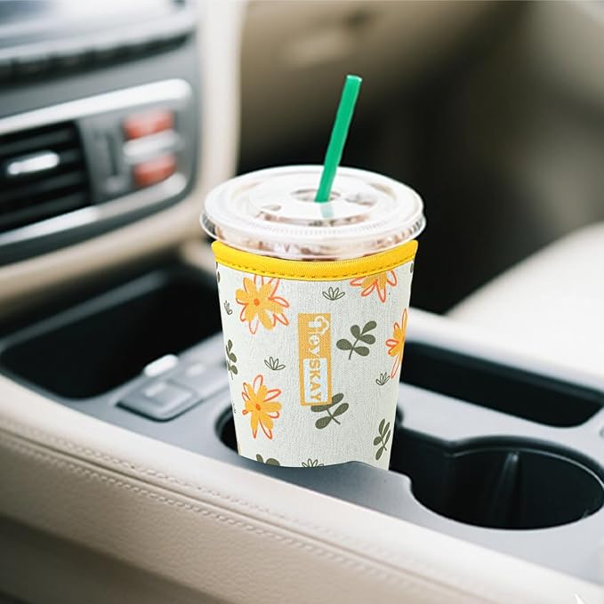 HEYSKAY Insulated Coffee Cup Sleeves Reusable Neoprene Universal Iced Coffee - Image 6