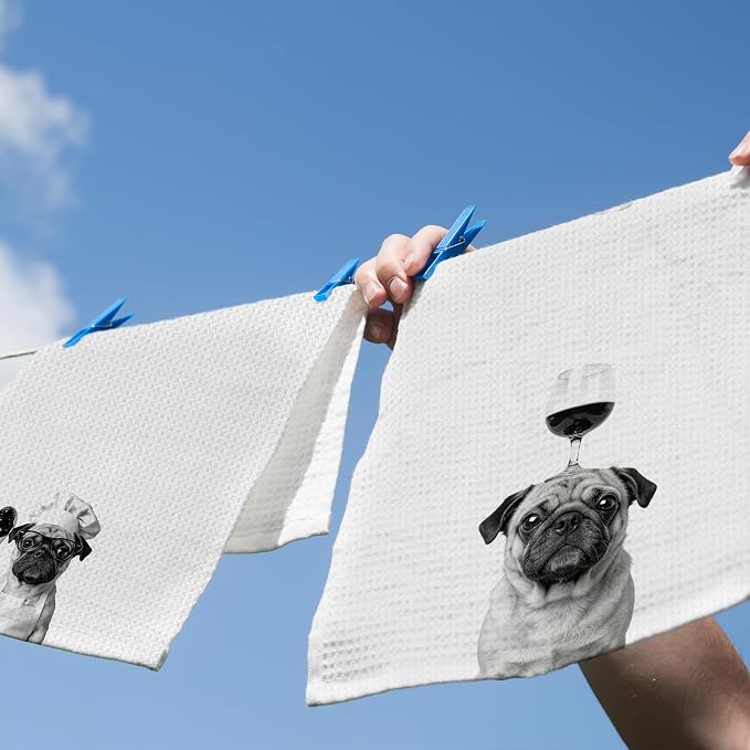 Funny Pug Hand Towels, Pug Gifts - Image 5