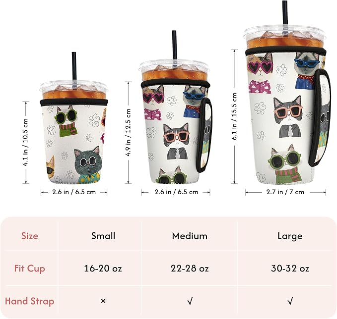Reusable Insulated Neoprene Iced Coffee Sleeve - Image 4