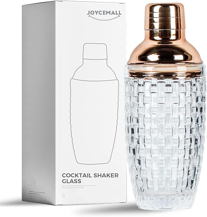 Glass Cocktail Shaker Kit, JOYCEMALL 13 Ounce Martini Mocktail Making Set by JOYCEMALL