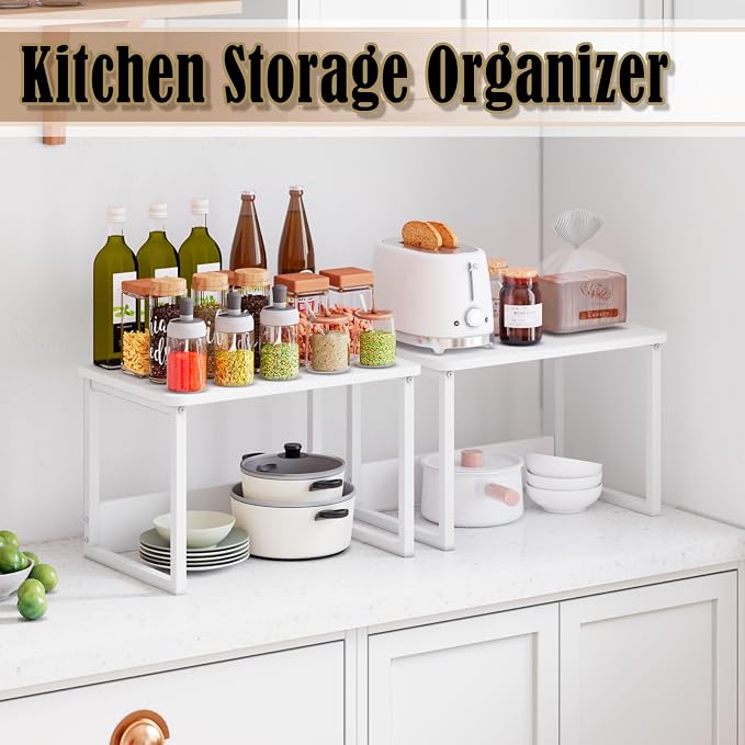 MARTY Kitchen Countertop Organizer Cabinet Shelf, 17x12.4 Large Spice Racks - Image 2