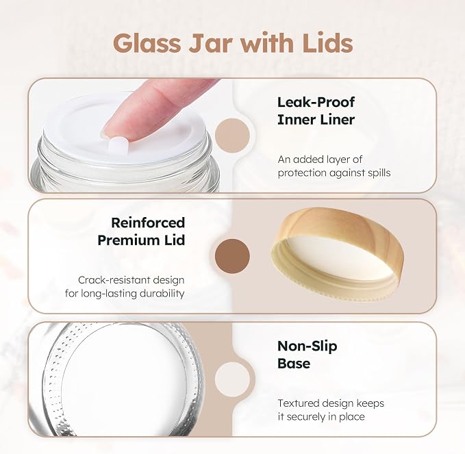 12 Pack 2 OZ Glass Jars with Lids, Small Glass Containers with Plastic - Image 2