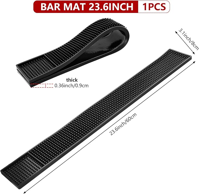 Black Spill Bar Mats | Drying, Durable and Stylish Spill Mats - Image 2