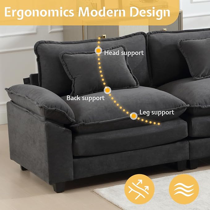 Modular Sectional Sofa, Cloud Couch - Image 8