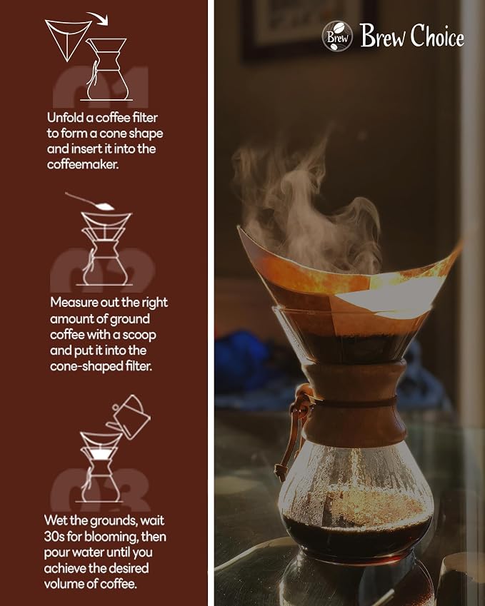 200ct Pre-folded Unbleached Cone Coffee Filters, Upgraded 30% Natural Thicker - Image 6
