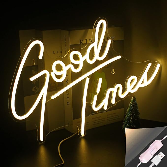 Looklight Good Times Neon Sign, Led Signs Neon Light by LooklightNeonSign