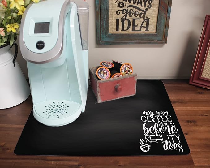 Chalkboard Style Placemat for your Coffee Maker or Espresso Machine - Image 3