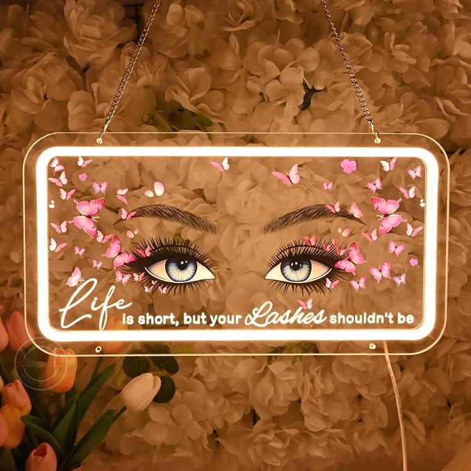 Britrio Lashes Neon Sign Light for Beauty Salon Eyelash Extension Studio - Image 5