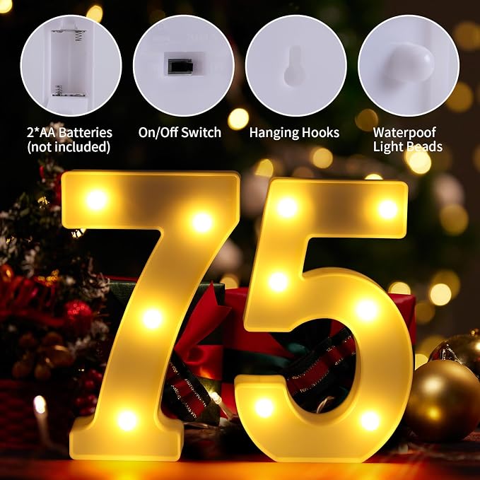 75th Birthday Decorations for Women Men, 75 Birthday Decorations for - Image 3