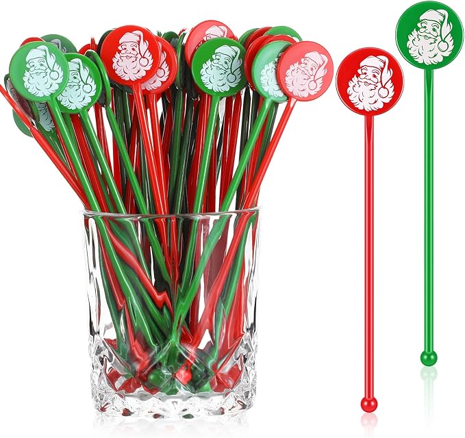 Chengu 100 Pcs Winter Drink Stirrers Xmas Stir Sticks Bulk Holiday Coffee by CHENGU