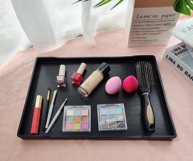 Large Black Serving Tray for Gathering Small Items | Serving Accessory - Image 7