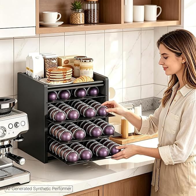 YATINEY Coffee Pod Drawer Holder, 4 Tier Holder - Image 2