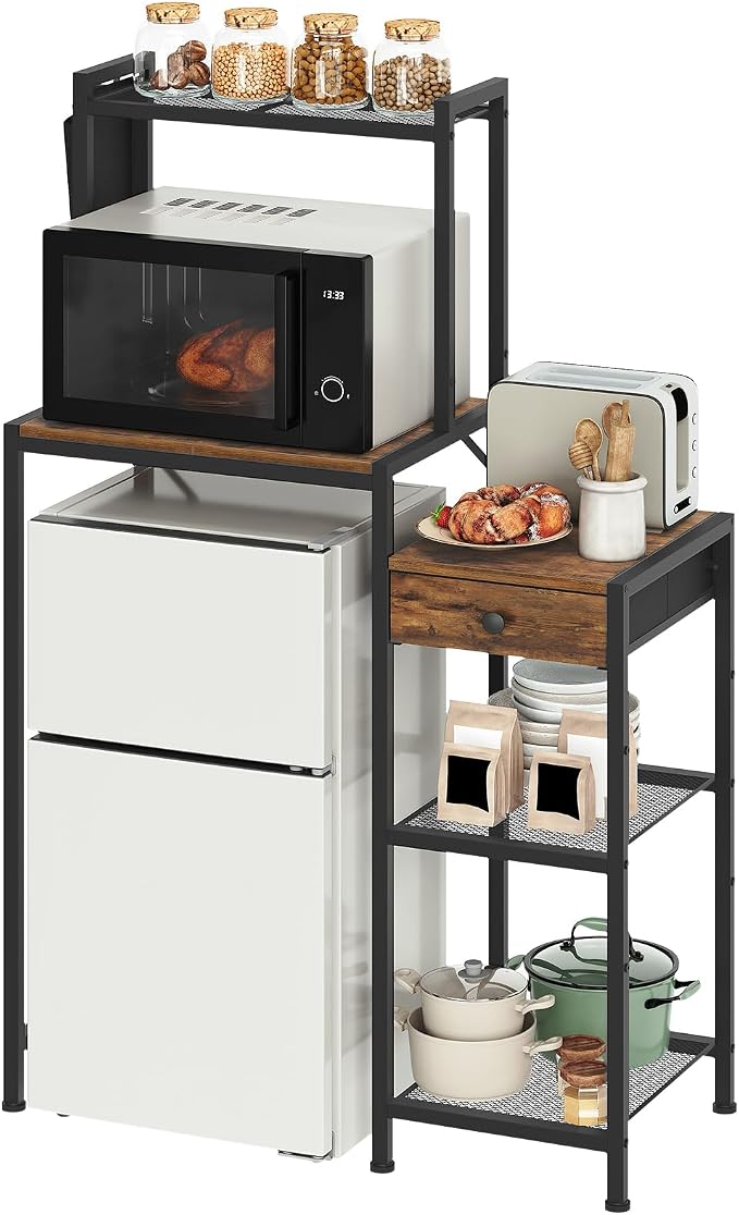 MAHANCRIS Mini Fridge Stand, Bakers Rack - Image 7