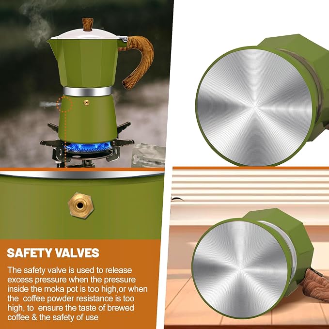 6 Cup Aluminum Espresso Stovetop Moka Pot Express Coffee Maker Percolator - Image 6