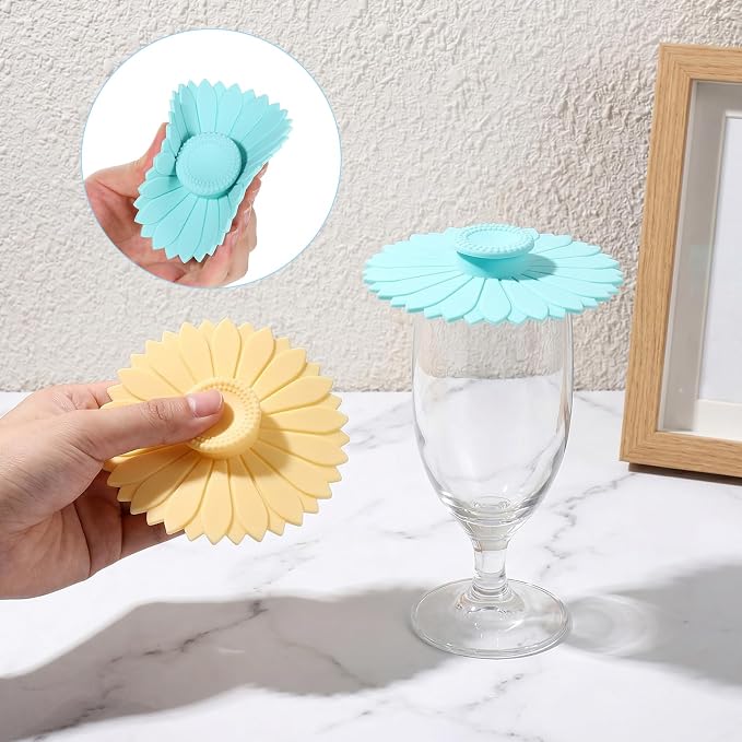 2 PCS Silicone Cup Lids, Reusable Coffee Cup Covers - Image 6