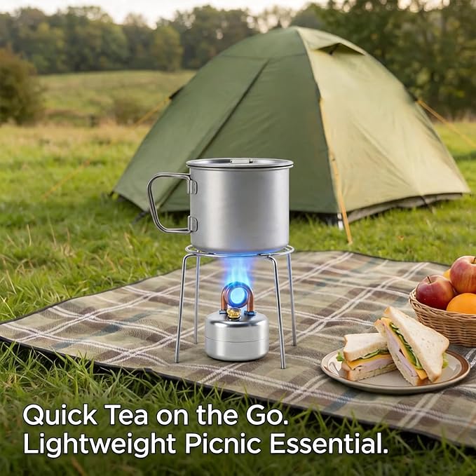 High-Power Mini Alcohol Stove Spirit Burner, Portable Aluminum Camping - Image 3