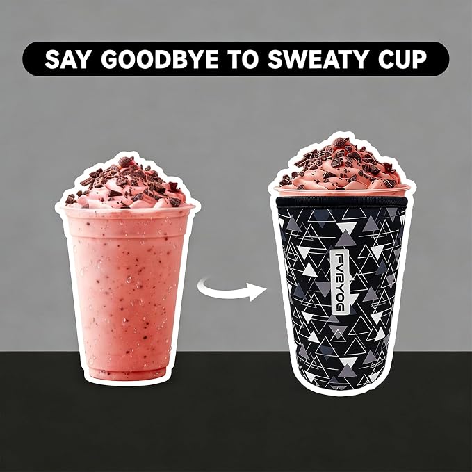Reusable Insulated Neoprene Iced Coffee Sleeves - Image 3