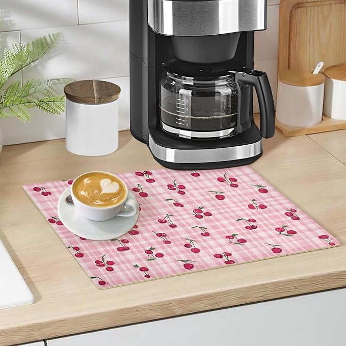 Coffee Mat Coffee Bar Station Maker Machine Pot Table Spill Mat Leather - Image 5