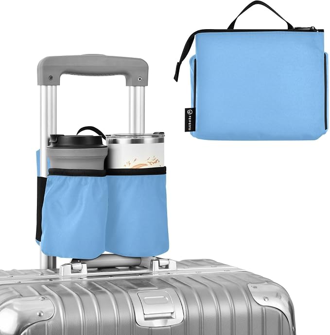DOMIKING Lake Blue Travel Luggage Cup Holder by DOMIKING