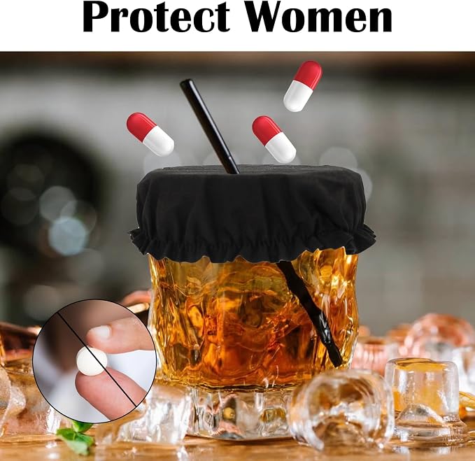 10 Pack Reusable Elastic Drink Covers - Image 4