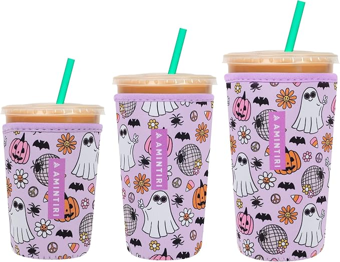 3 Pack Reusable Sleeve for Iced Coffee Cup, Coffee Neoprene Sleeve for Iced&Hot by Unknown