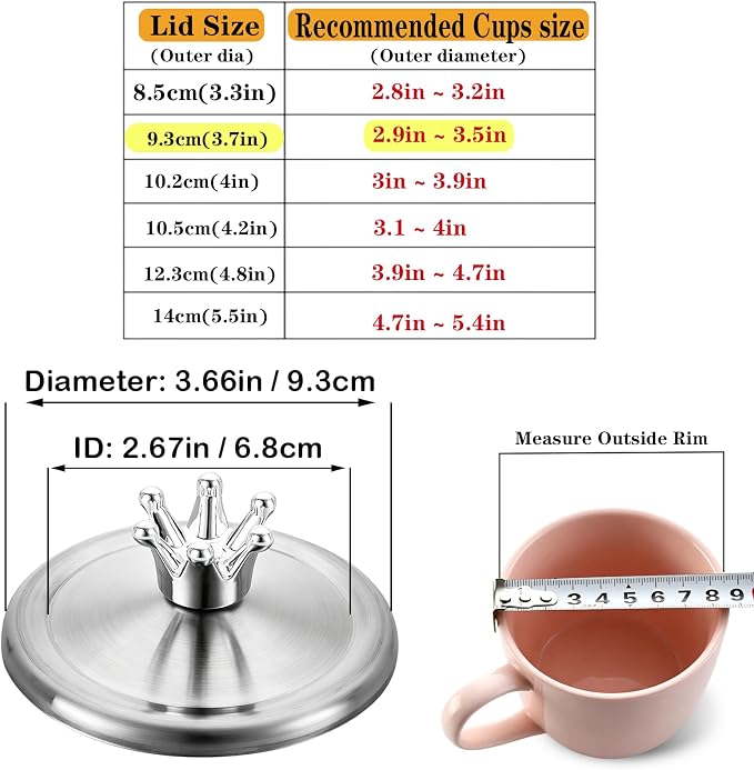 3.7 Inch Stainless Steel Drink Covers - Image 2