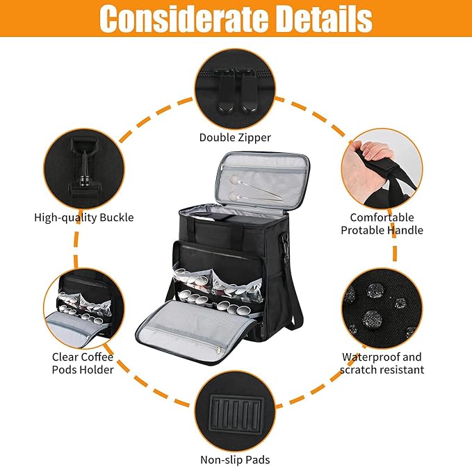 LEFOR·Z Travel Coffee Maker Carrying Bag Compatible - Image 4