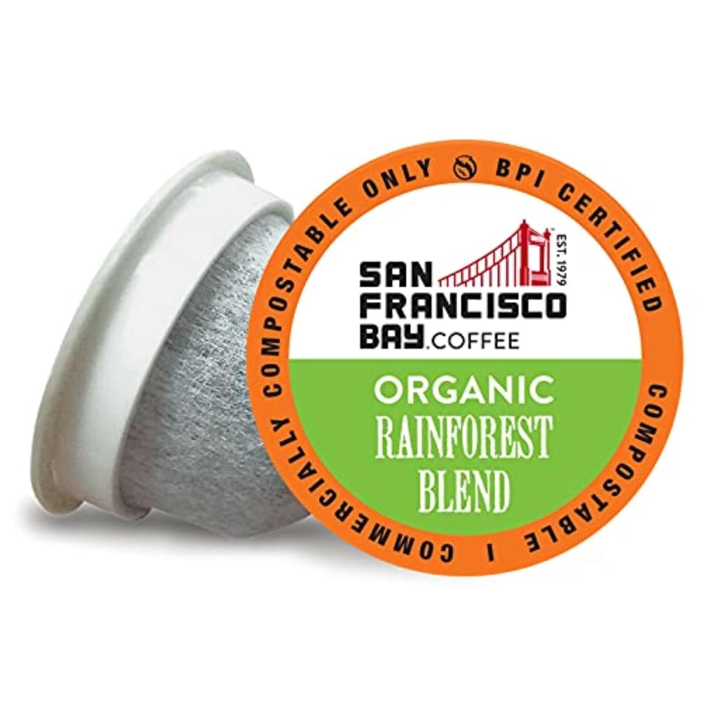 San Francisco Bay Compostable Coffee Pods - Organic Rainforest Blend (72 Ct) K Cup Compatible including Keurig 2.0, Medium Dark Roast