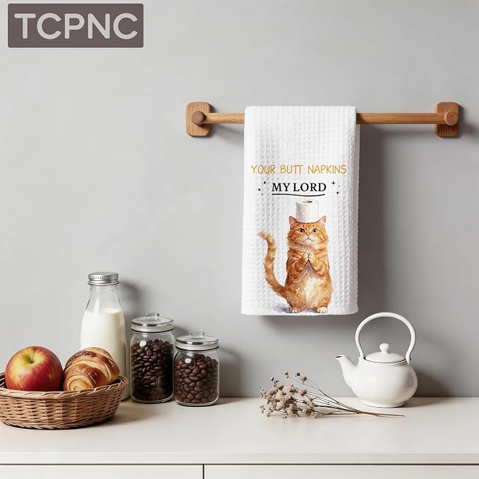 Funny Orange Cat Hand Towel, Cute Orange Cat Bathroom Towel - Image 6
