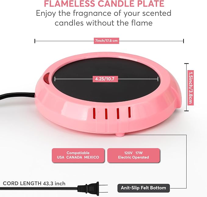 Large Candle Warmer Plate Safely Releases Scents Without a Flame - Image 2