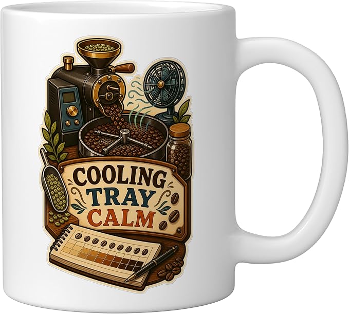 Cooling Tray Calm Coffee Roasting Ceramic Mug - Image 2