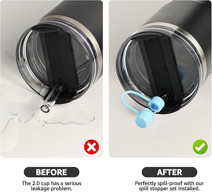MOLOSLEEVE 21 Colors Straw Toppers Include A Set of Leak-proof Plugs, - Image 5