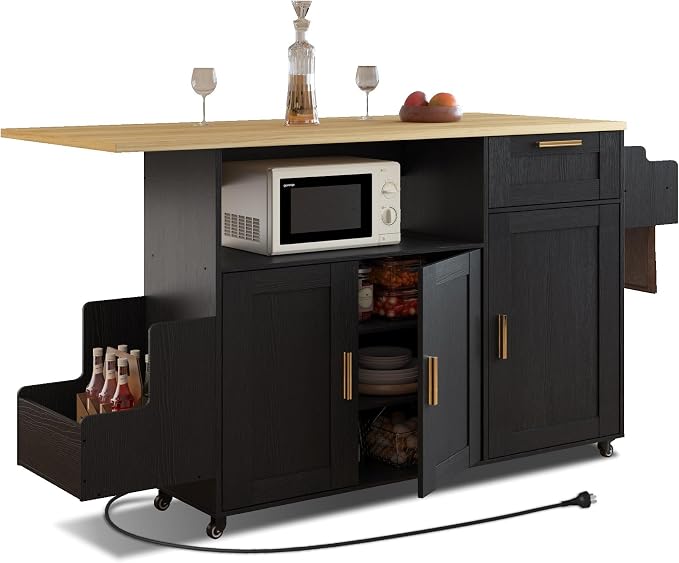 Rolling Mobile Kitchen Island by AstronApeFurniture