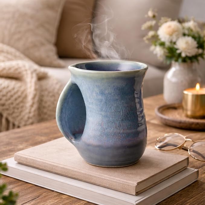 Hand Warmer Mug, Ceramic and Hand Painted - Image 9