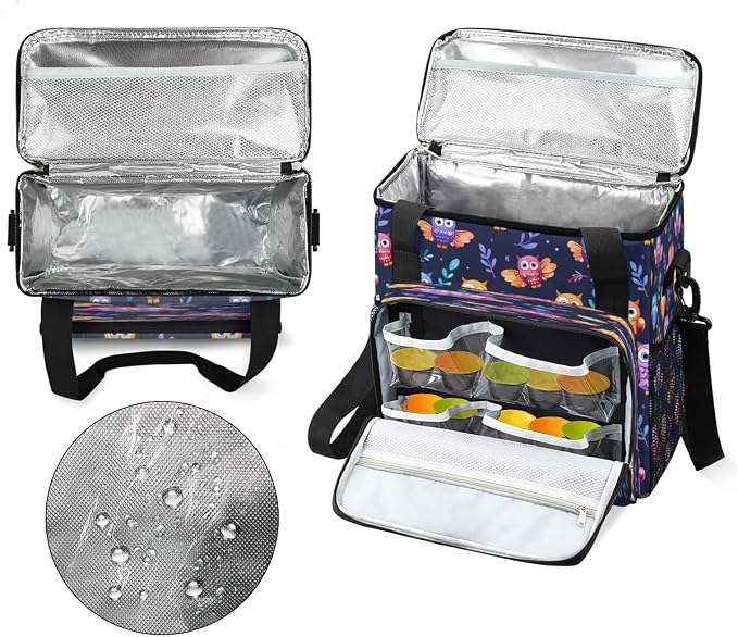 Purple Owl Bird Coffee Machine Bag Compatible - Image 3